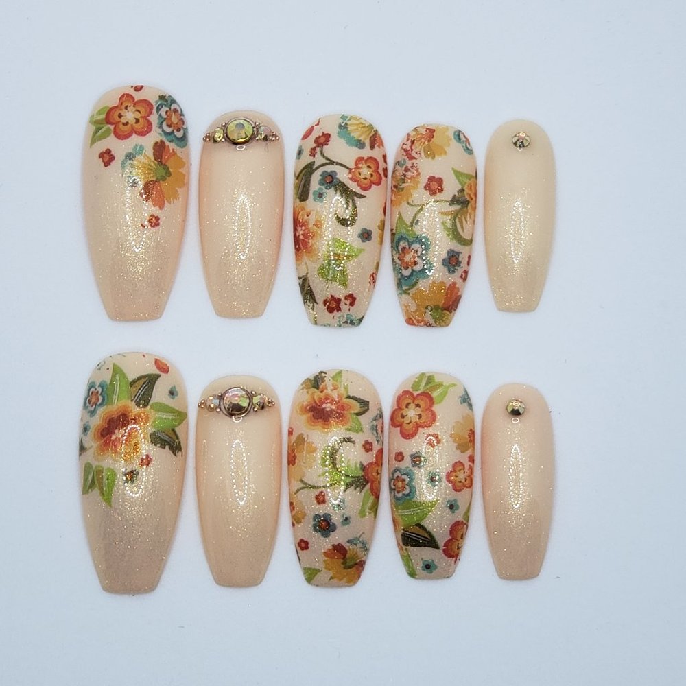 Long Ballerina Gel Press on nails